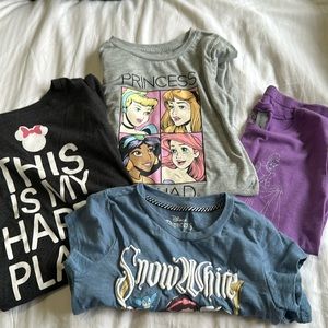 Girls size medium Disney tee bundle (4)